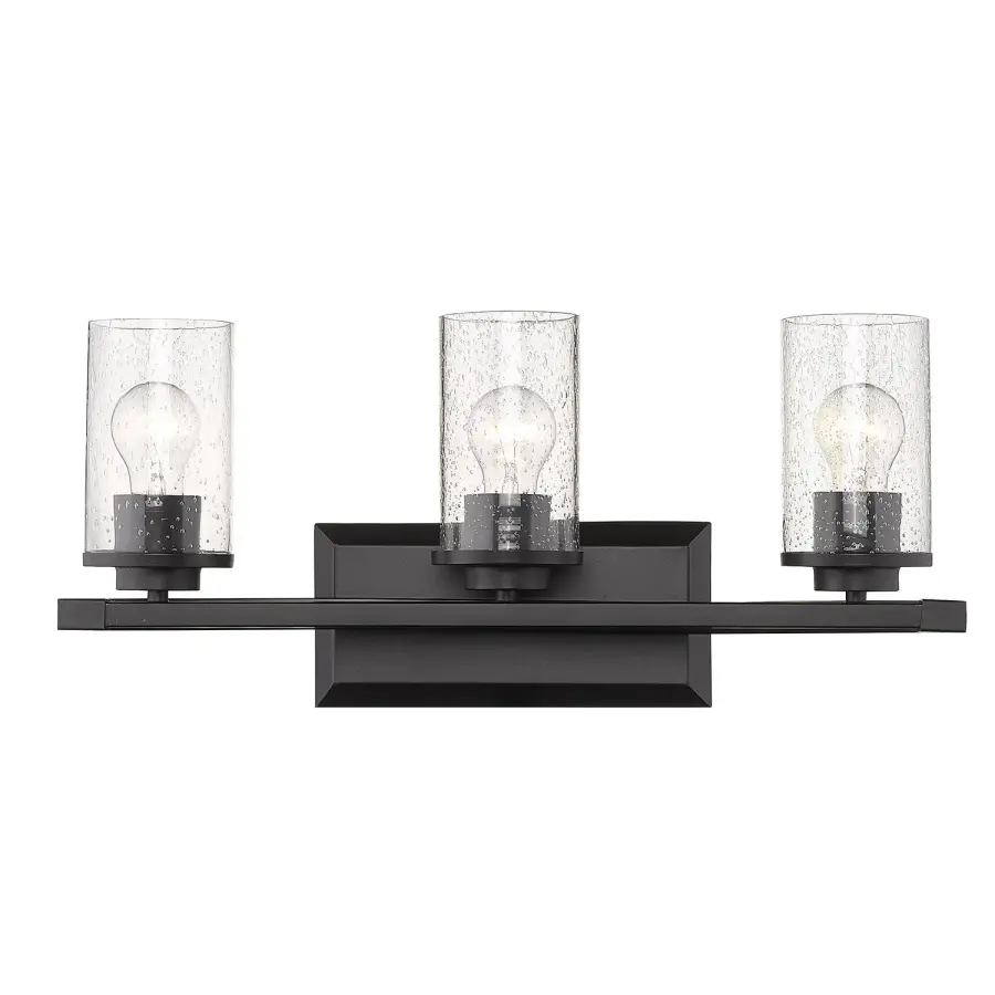 Golden Lighting Mercer 3-Light Vanity in Matte Black - Image 2