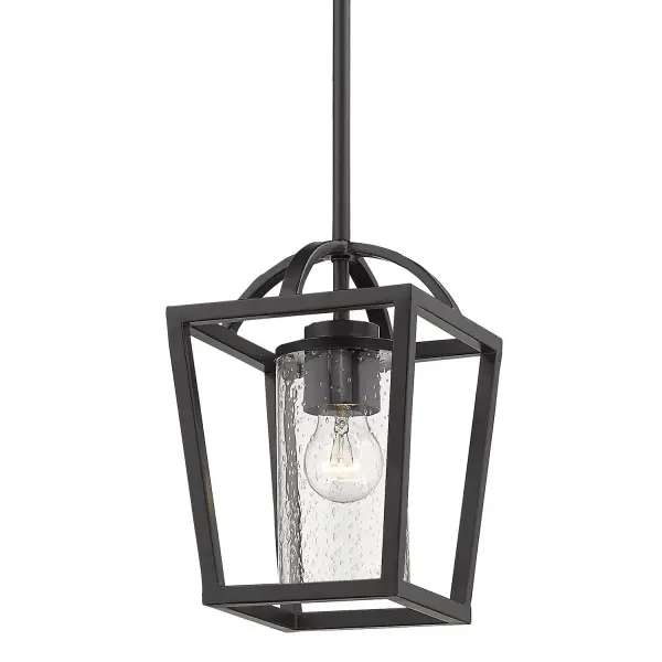 Golden Lighting Mercer 1-Light Pendant in Matte Black - Image 1