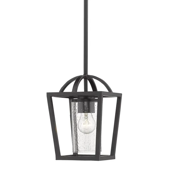 Golden Lighting Mercer 1-Light Pendant in Matte Black - Image 3