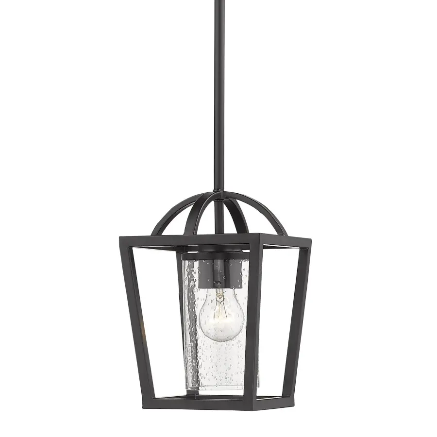 Golden Lighting Mercer 1-Light Pendant in Matte Black - Image 3