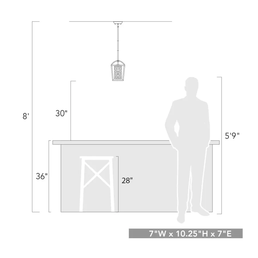 Golden Lighting Mercer 1-Light Pendant in Matte Black - Image 4