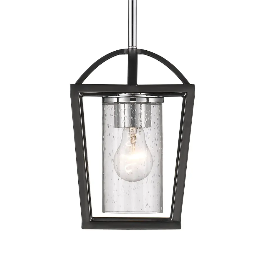 Golden Lighting Mercer 1-Light Pendant in Matte Black - Image 1