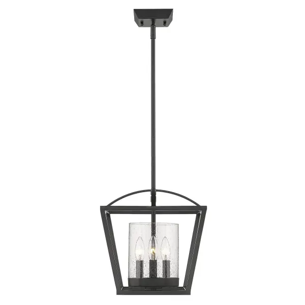 Golden Lighting Mercer 3-Light Chandelier in Matte Black - Image 2
