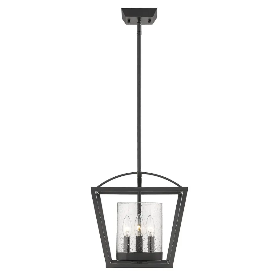 Golden Lighting Mercer 3-Light Chandelier in Matte Black - Image 2