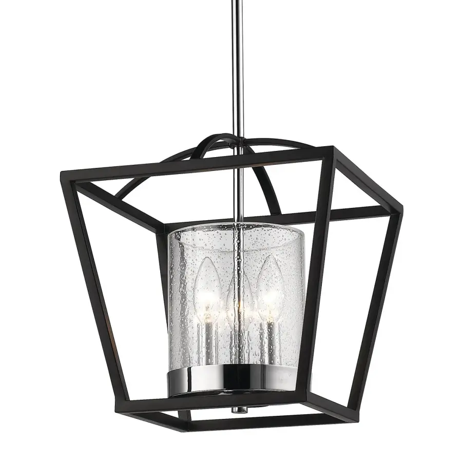Golden Lighting Mercer 3-Light Chandelier in Matte Black - Image 1