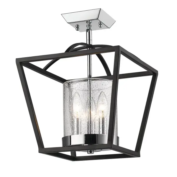 Golden Lighting Mercer 3-Light Chandelier in Matte Black - Image 3