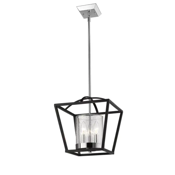 Golden Lighting Mercer 3-Light Semi-Flush Mount in Matte Black - Image 3