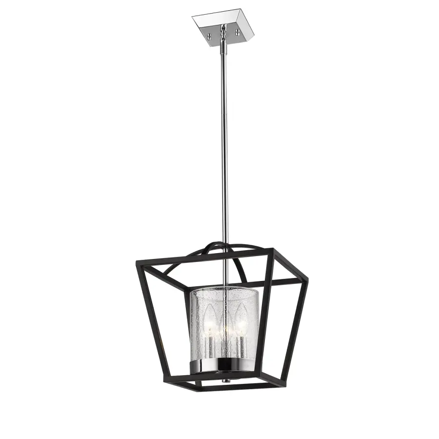 Golden Lighting Mercer 3-Light Semi-Flush Mount in Matte Black - Image 3
