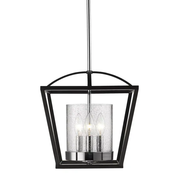 Golden Lighting Mercer 3-Light Semi-Flush Mount in Matte Black - Image 4