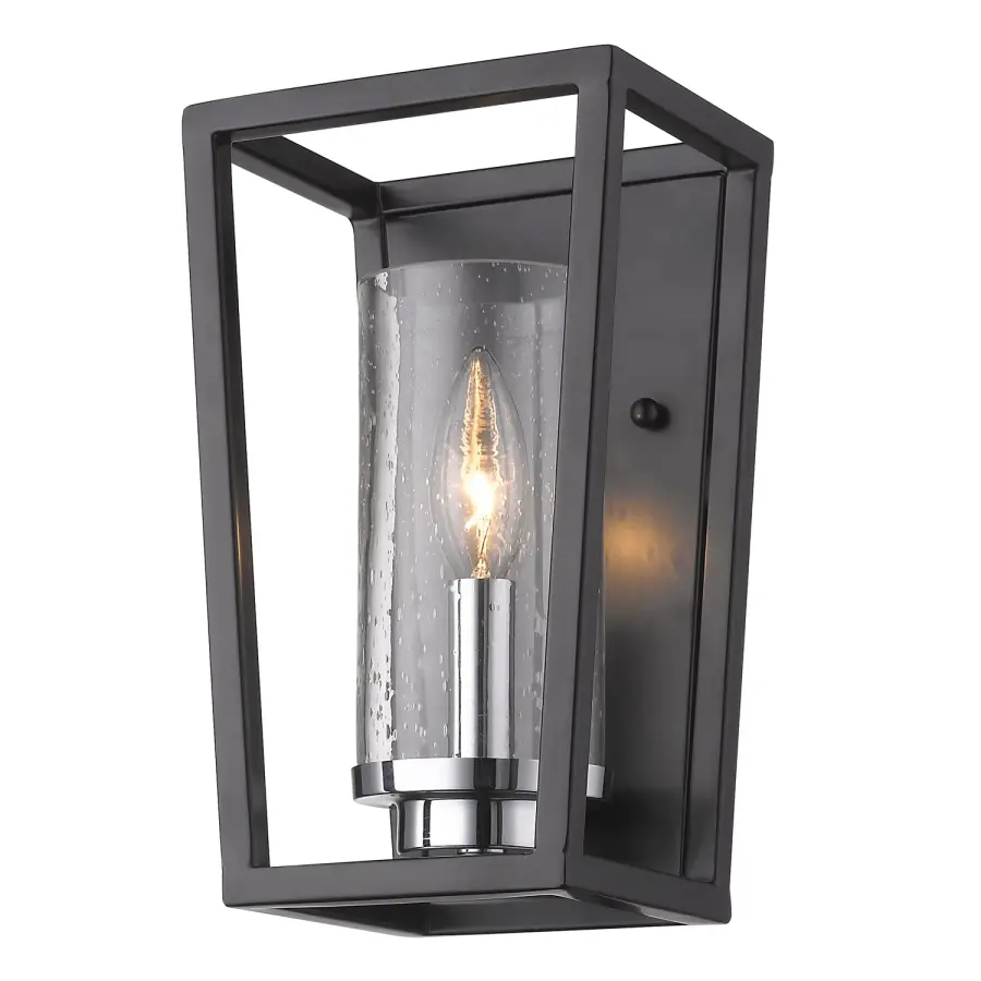 Golden Lighting Mercer 1-Light Wall Sconce in Matte Black - Image 1