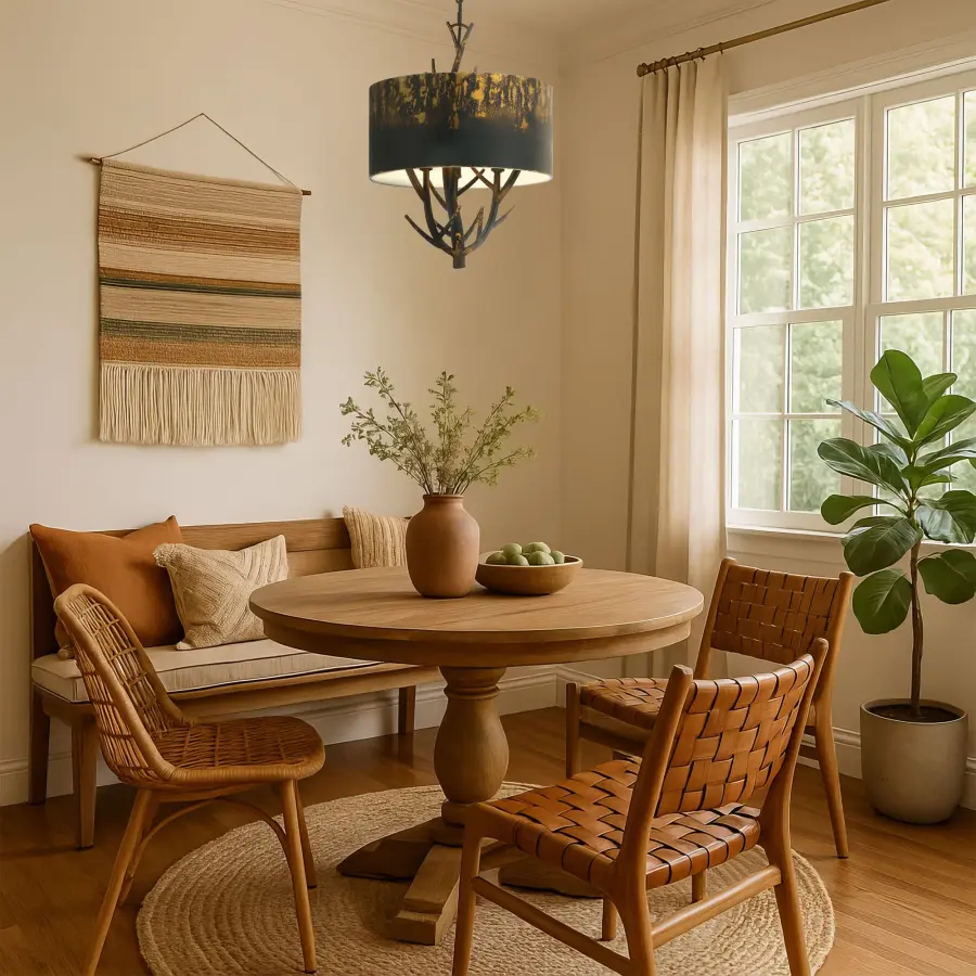 Arboreal Three Light Pendant in Antique Black Iron - Image 11