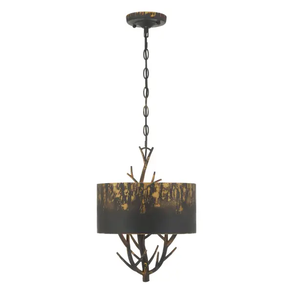 Arboreal Three Light Pendant in Antique Black Iron - Image 4