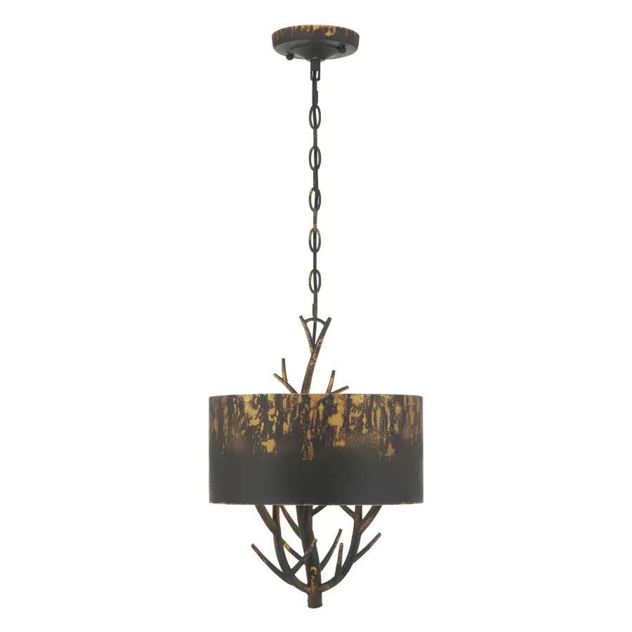 Arboreal Three Light Pendant in Antique Black Iron - Image 4