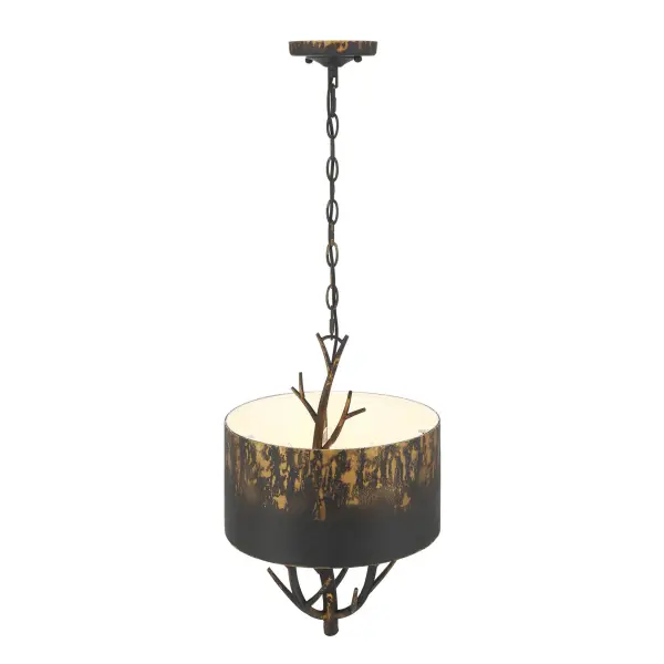 Arboreal Three Light Pendant in Antique Black Iron - Image 6