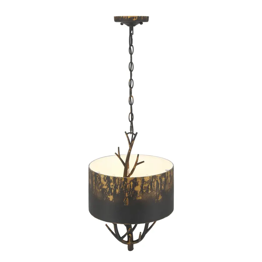Arboreal Three Light Pendant in Antique Black Iron - Image 6