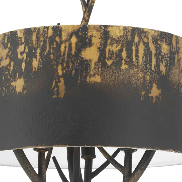 Arboreal Three Light Pendant in Antique Black Iron - Image 8
