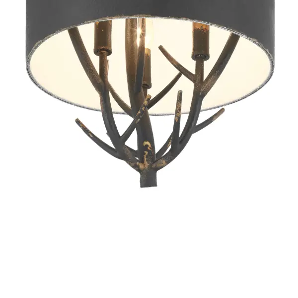 Arboreal Three Light Pendant in Antique Black Iron - Image 9