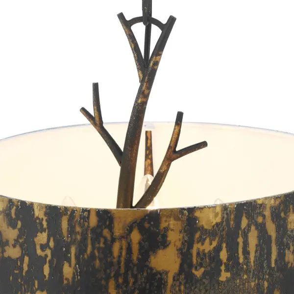 Arboreal Three Light Pendant in Antique Black Iron - Image 10