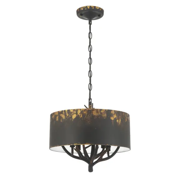 Arboreal Four Light Pendant in Antique Black Iron - Image 3