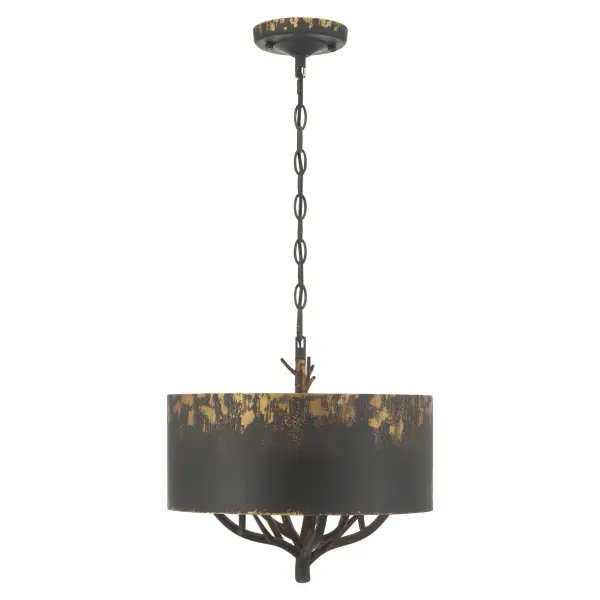 Arboreal Four Light Pendant in Antique Black Iron - Image 4