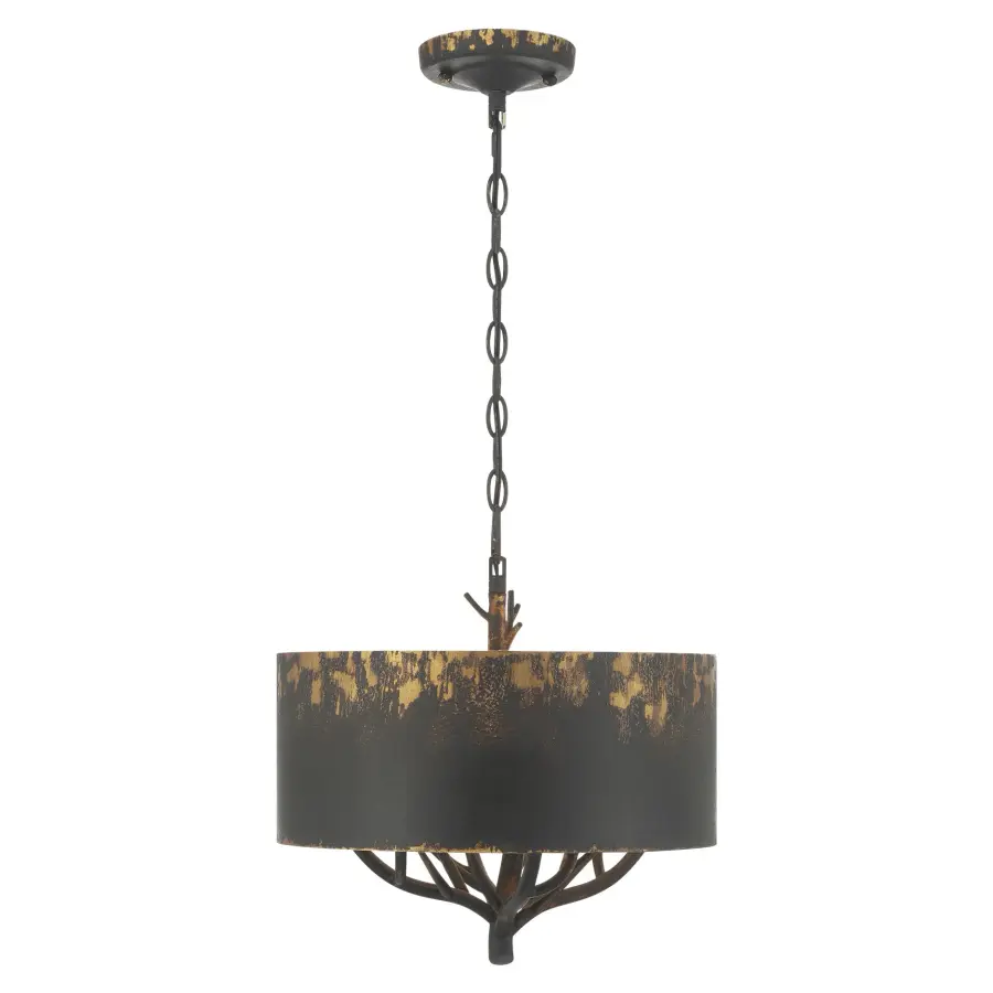 Arboreal Four Light Pendant in Antique Black Iron - Image 4