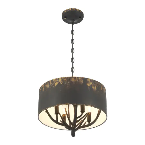 Arboreal Four Light Pendant in Antique Black Iron - Image 5