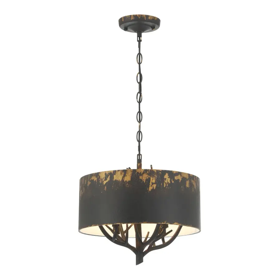 Arboreal Four Light Pendant in Antique Black Iron - Image 6