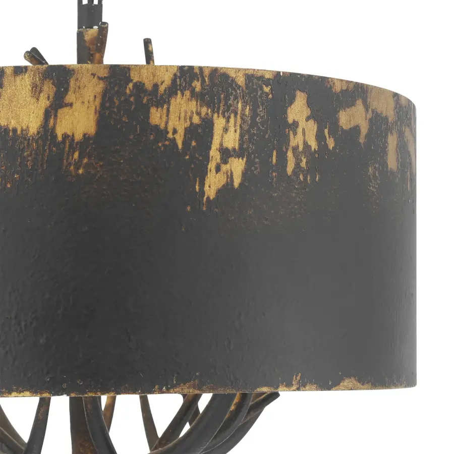 Arboreal Four Light Pendant in Antique Black Iron - Image 8