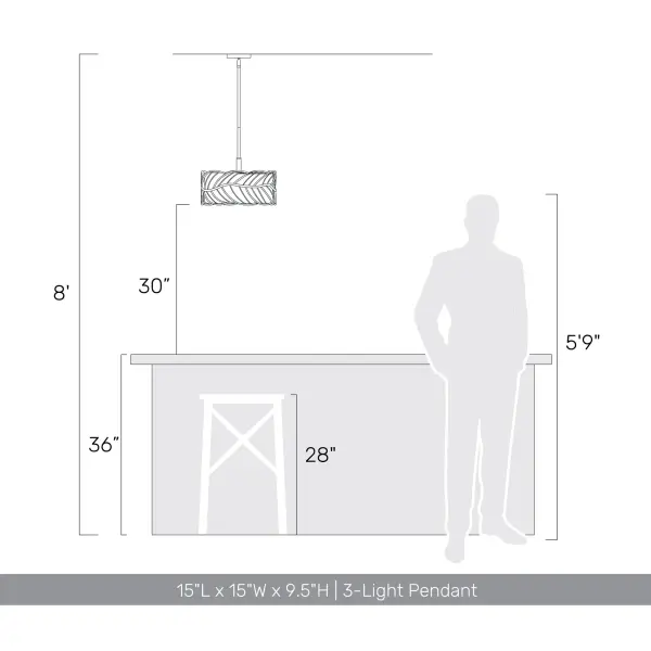 Simbolo Three Light Pendant in Antique Black Iron - Image 11
