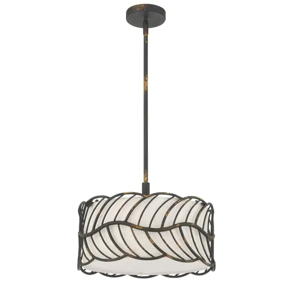 Simbolo Three Light Pendant in Antique Black Iron - Image 3
