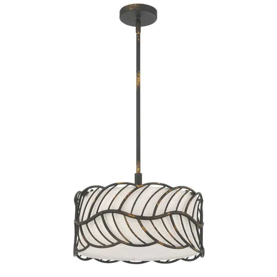 Simbolo Three Light Pendant in Antique Black Iron - Image 3