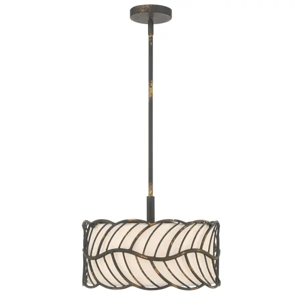 Simbolo Three Light Pendant in Antique Black Iron - Image 4