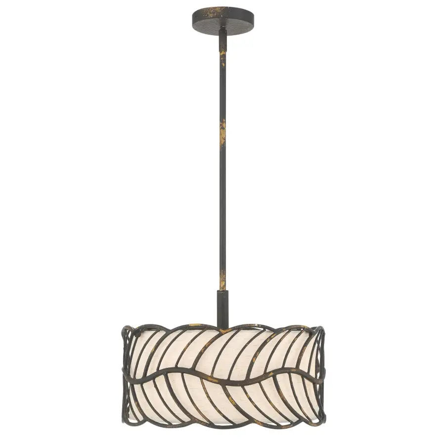 Simbolo Three Light Pendant in Antique Black Iron - Image 4