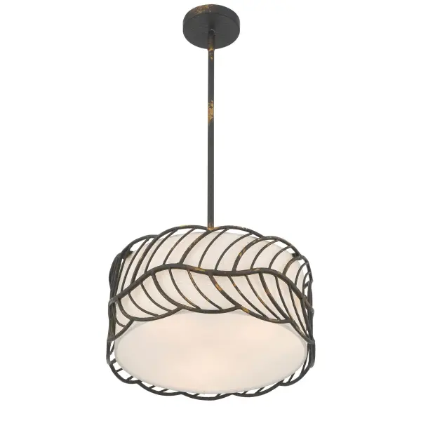 Simbolo Three Light Pendant in Antique Black Iron - Image 5