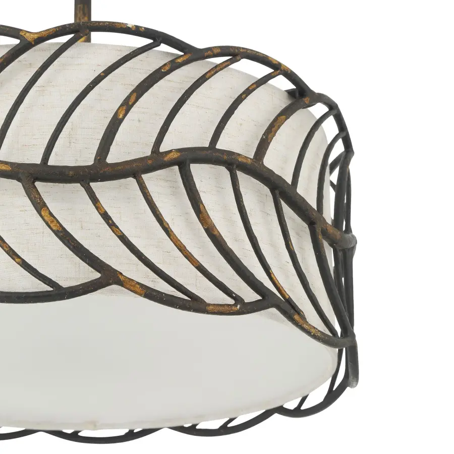 Simbolo Three Light Pendant in Antique Black Iron - Image 8