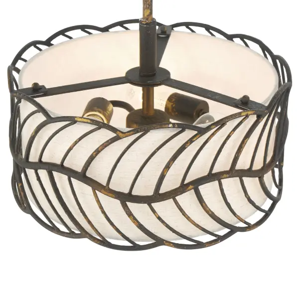 Simbolo Three Light Pendant in Antique Black Iron - Image 9
