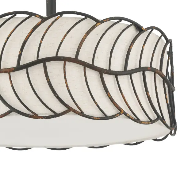 Simbolo Five Light Pendant in Antique Black Iron - Image 9