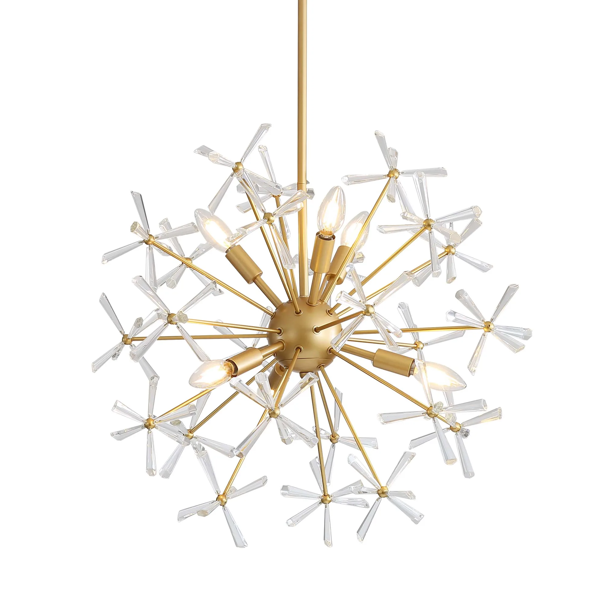 Dandelion 6-light Pendant in Matte Gold