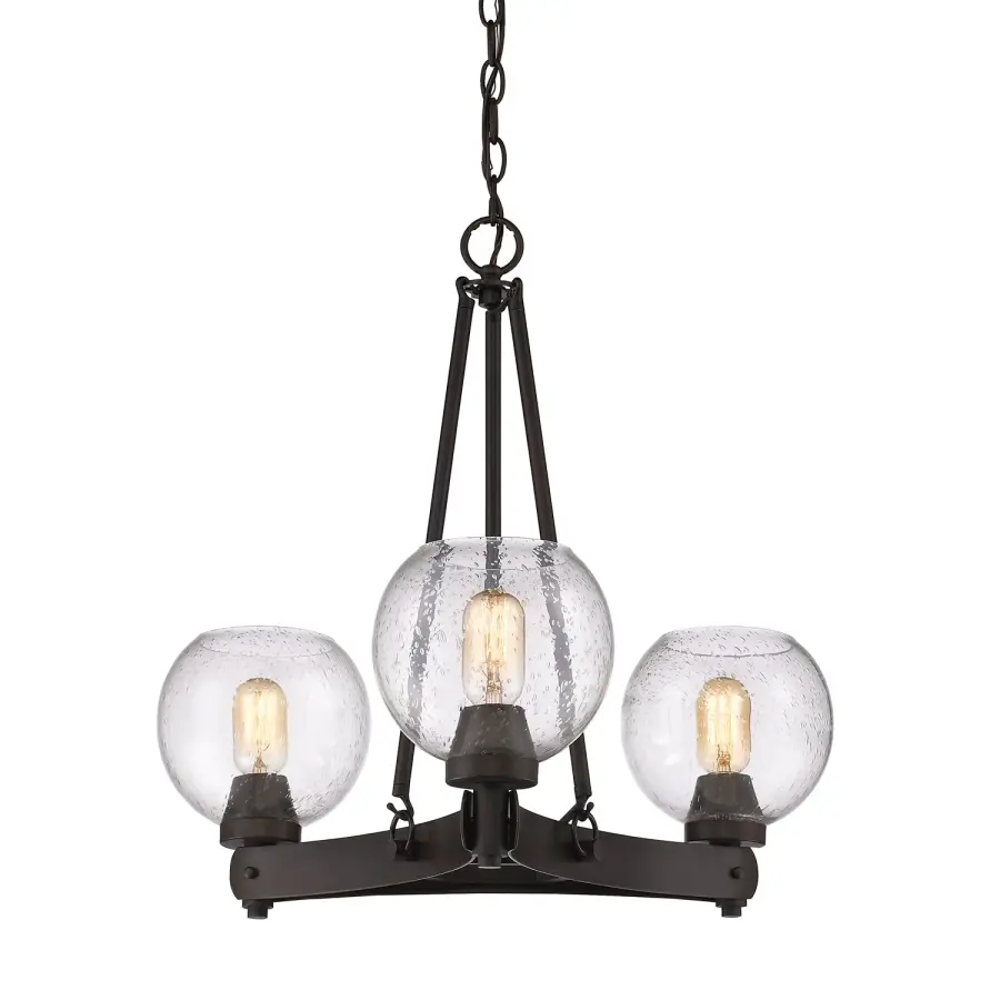 Golden Lighting Galveston 3-Light Chandelier in Rubbed Bronze - Image 1