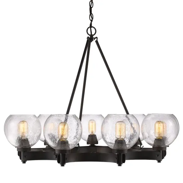 Golden Lighting Galveston 9-Light Chandelier in Rubbed Bronze - Image 1