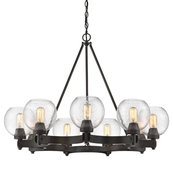 Golden Lighting Galveston 9-Light Chandelier in Rubbed Bronze - Image 2