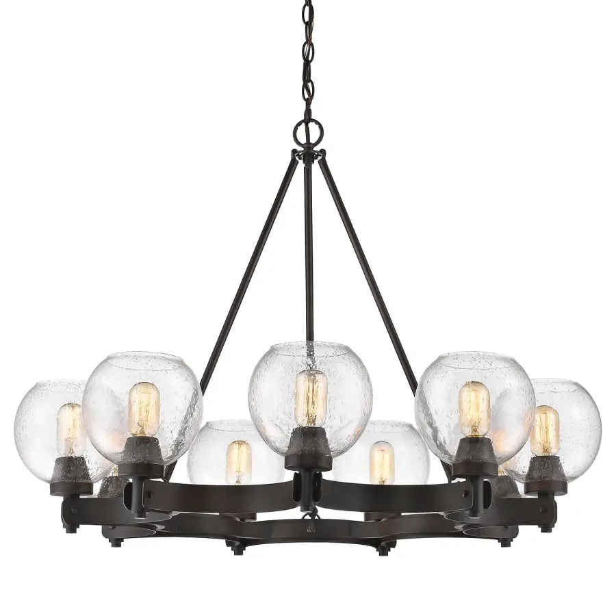 Golden Lighting Galveston 9-Light Chandelier in Rubbed Bronze - Image 2