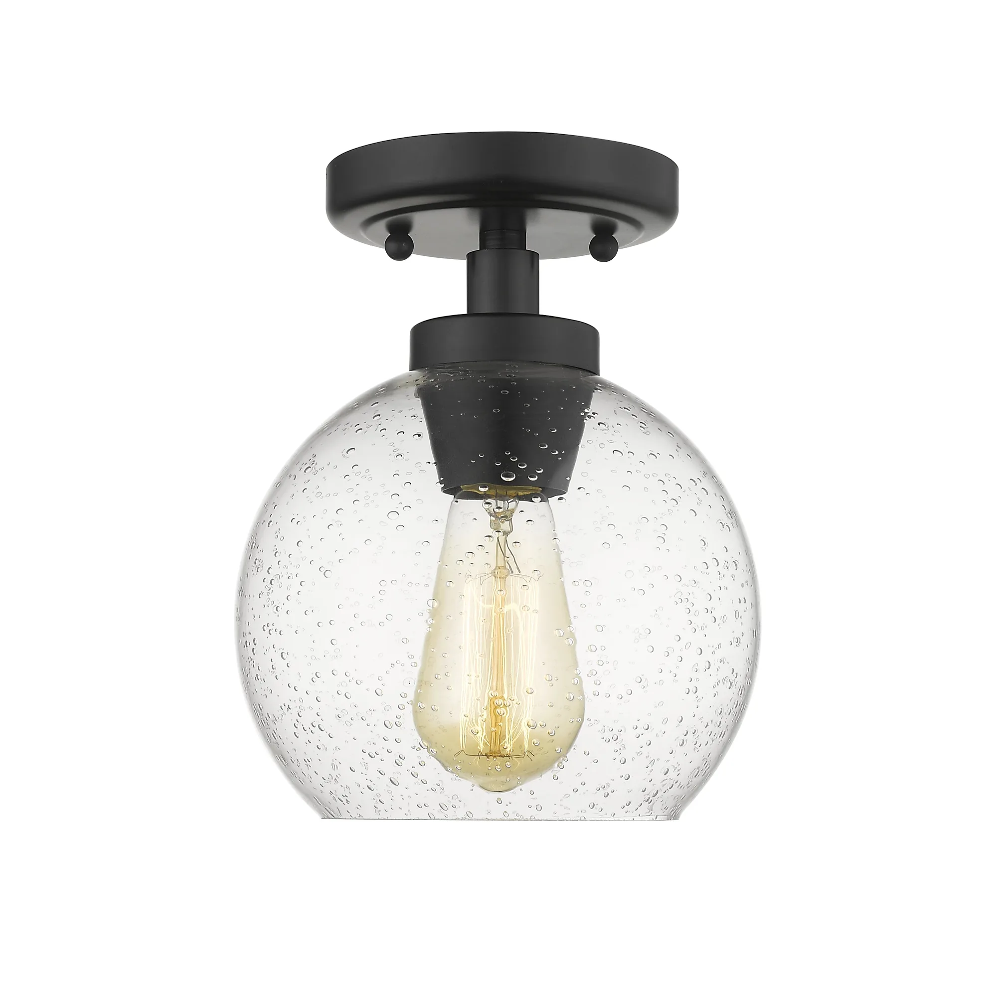 Galveston One Light Flush Mount in Matte Black