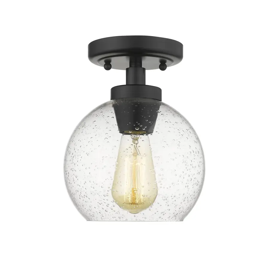 Galveston One Light Flush Mount in Matte Black - Image 1
