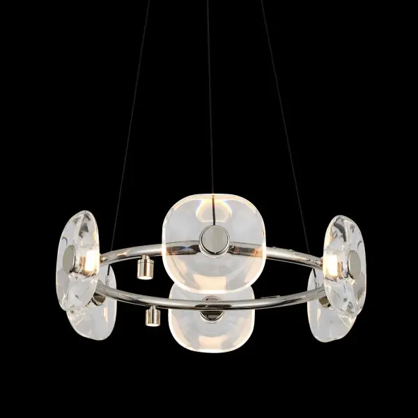 Ziva Celestia 6-Light Integrated LED Chandelier in Chrome - Image 1