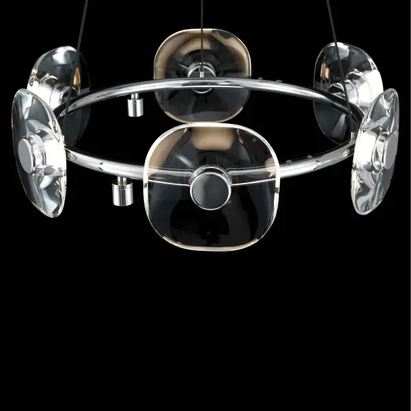 Ziva Celestia 6-Light Integrated LED Chandelier in Chrome - Image 4