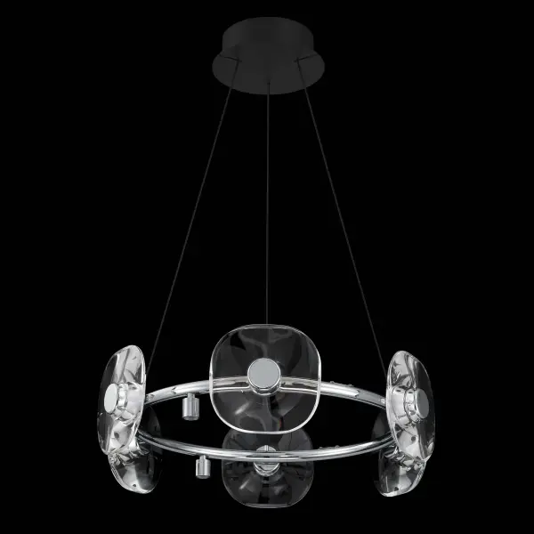 Ziva Celestia 6-Light Integrated LED Chandelier in Chrome - Image 5