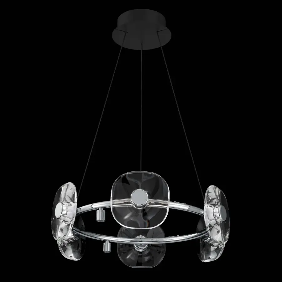 Ziva Celestia 6-Light Integrated LED Chandelier in Chrome - Image 5