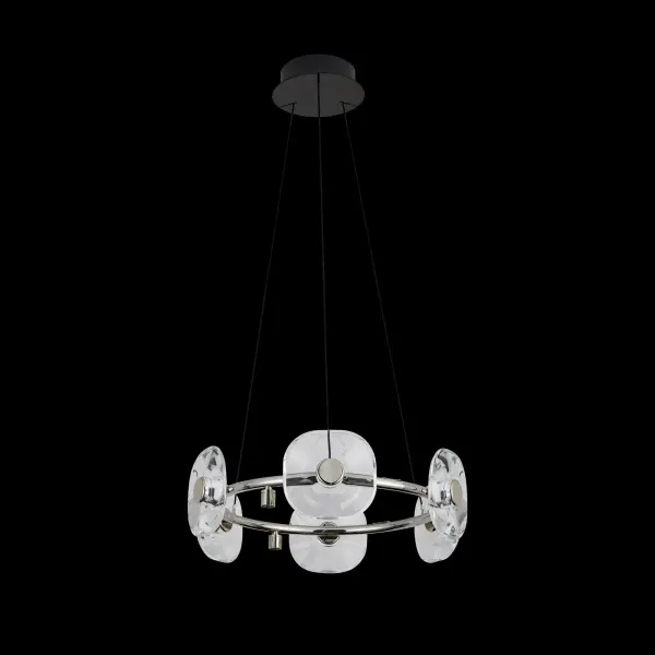 Ziva Celestia 6-Light Integrated LED Chandelier in Chrome - Image 6