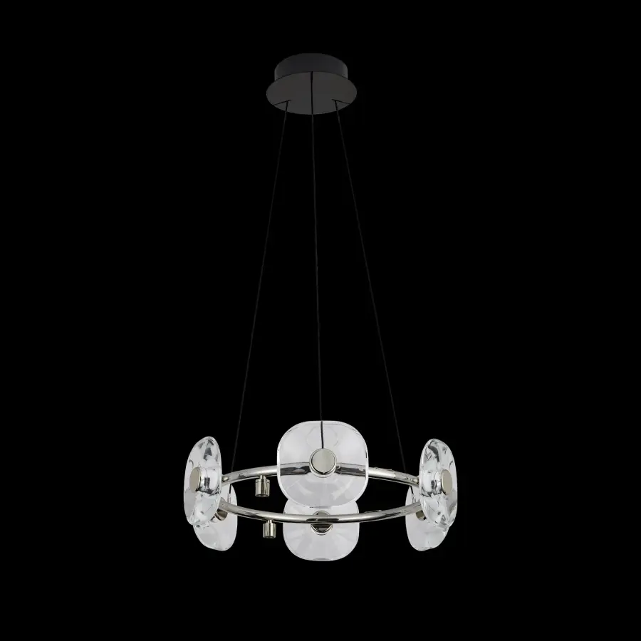 Ziva Celestia 6-Light Integrated LED Chandelier in Chrome - Image 6